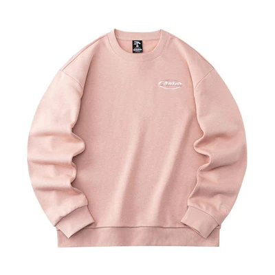 Anta Unisex Pink Logo Print Long-Sleeve Sweatshirt 952218764-2