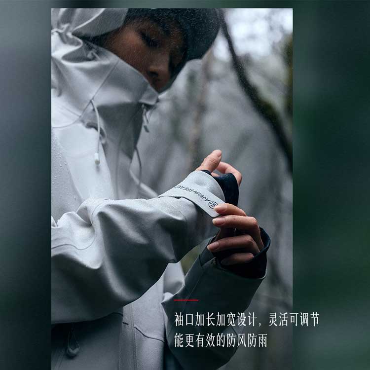 Shop 안타 유니섹스 방수 후드 윈드브레이커 재킷 라이트 터쿼이즈. 952317602-1