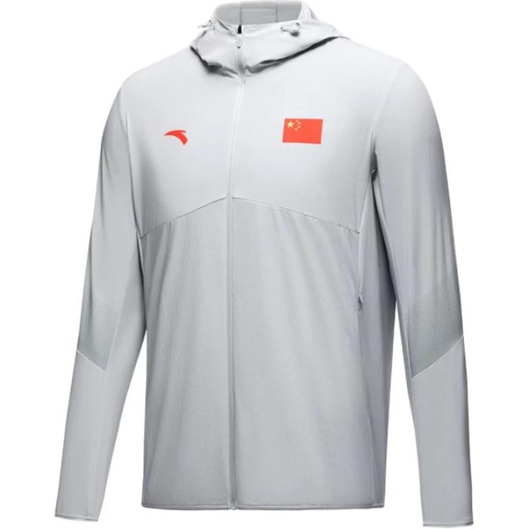 Anta UV-Proof Quick-Dry Hooded Jacket Unisex Mud Grey 452330107-1