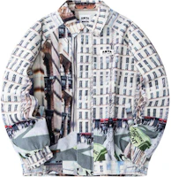Anta Warm Full-Print Letter Jacket with Snap Collar - Silvery Gray 152418605-2 Anta Warm Full-Print Letter Jacket with Snap Collar - Silvery Gray 152418605-2