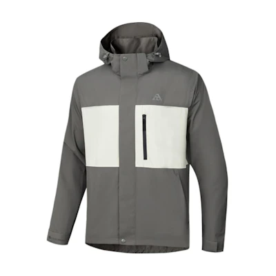 Anta Water Shell Windproof Hooded Jacket Green/Grey Unisex Outdoor/Urban Wear 972437601-3