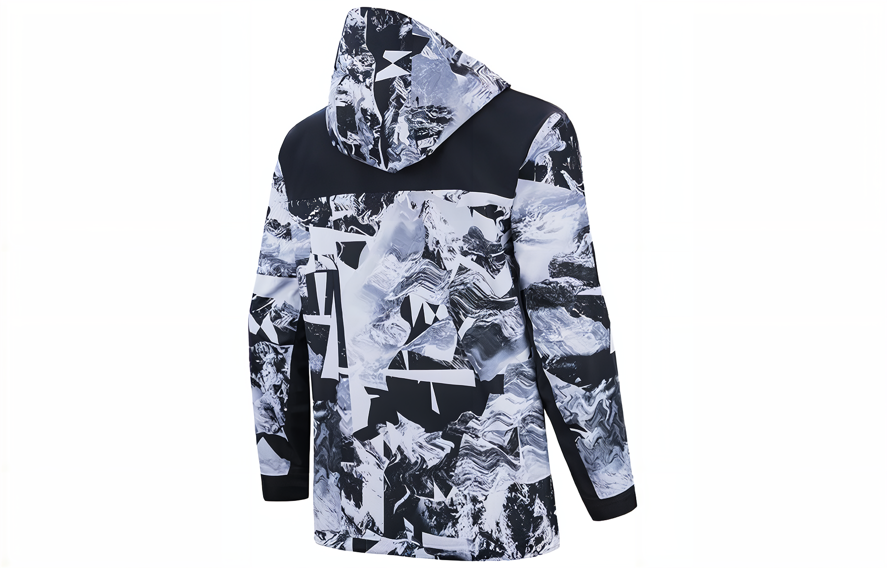 Lookbook Chaqueta con Capucha Anta Water Shell Blanco Estampado Integral. 952337605-4