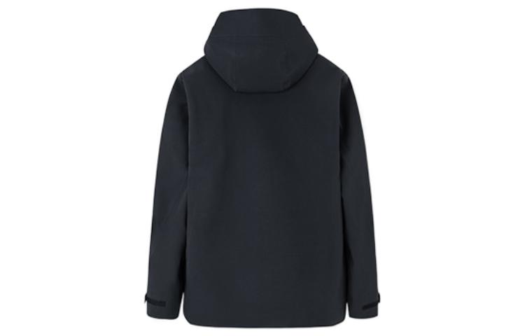 Lookbook 安踏男女同款防水硬壳连帽外套 - 基本款黑色 952317602-4