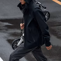 Details for Anta Waterproof Hard-Shell Hoodie Jacket Unisex - Basic Black 952317602-4