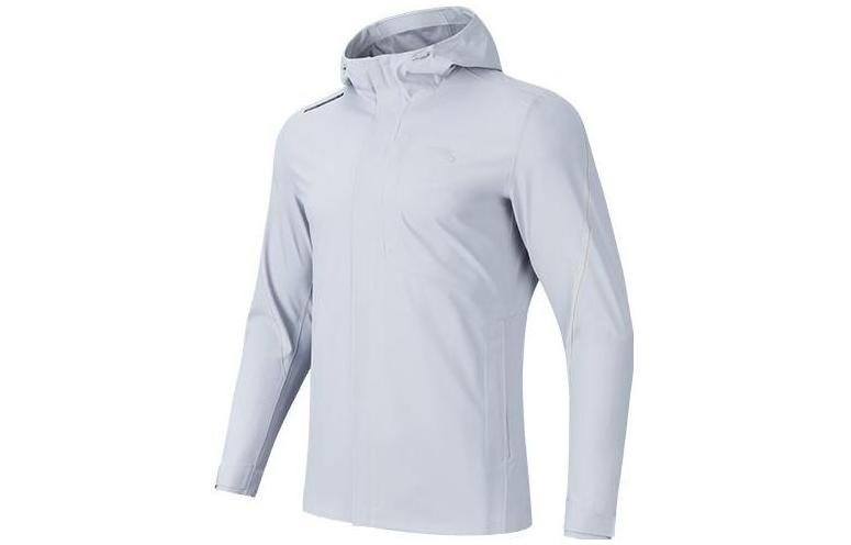 Anta Waterproof Outdoor Hooded Jacket - Rabbit Gray 152337604-1
