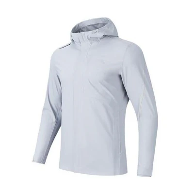 Anta Waterproof Outdoor Hooded Jacket - Rabbit Gray 152337604-1