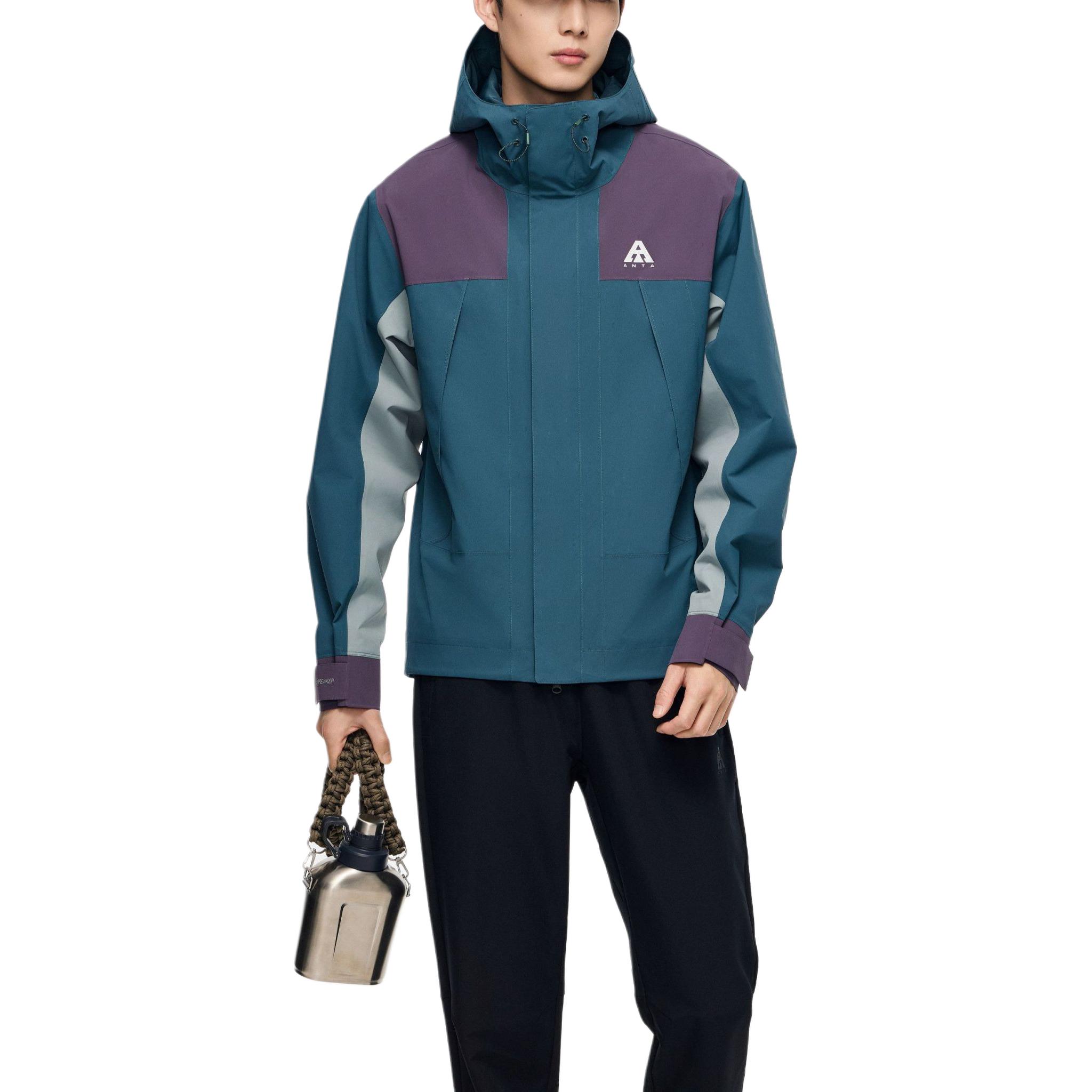 Shop 安踏防水防風外套 青綠連帽衫 適合都市、旅行、商務、休閒穿搭 952417607-5