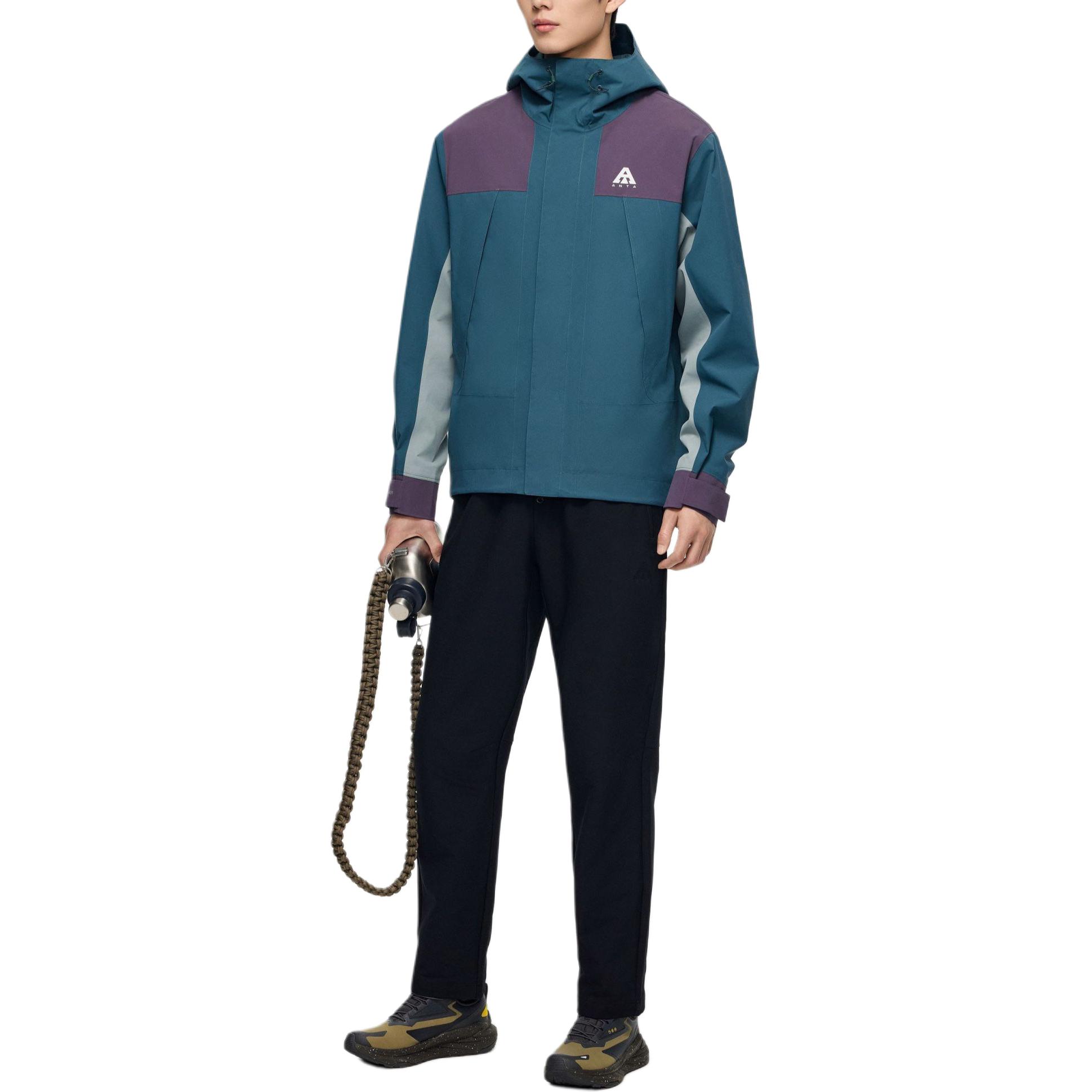 Details for 安踏防水防風外套 青綠連帽衫 適合都市、旅行、商務、休閒穿搭 952417607-5