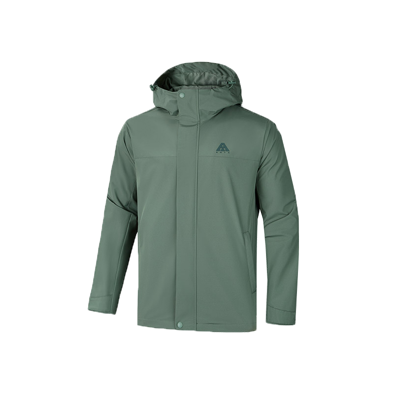 Anta Waterproof Windproof Breathable Hooded Jacket - Cyan Green 152446615-2