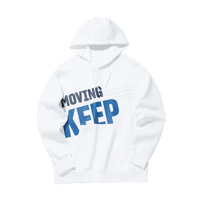 Anta White Logo Print Pullover Hoodie - Lifestyle Series 152138722-2