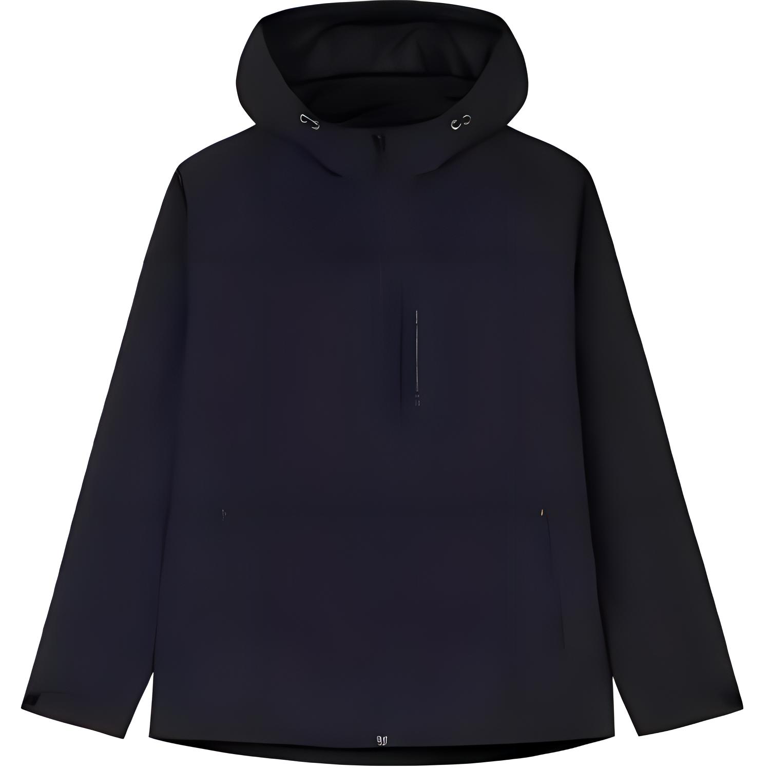 Anta Windproof Breathable Black Zip Hoodie Casual Sports Jacket 152437634U-6