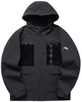 Anta Windproof Multi-Pocket Hooded Jacket Black - Premium Collection 152140601-3 Anta Windproof Multi-Pocket Hooded Jacket Black - Premium Collection 152140601-3