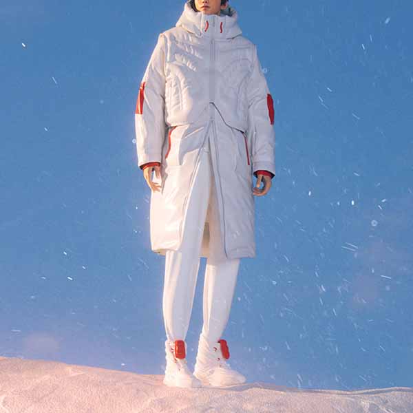 Anta CHENPENG Logo Long Down Jacket Snow White Hoodie -  Casual Wear 152418904-2 圖 3