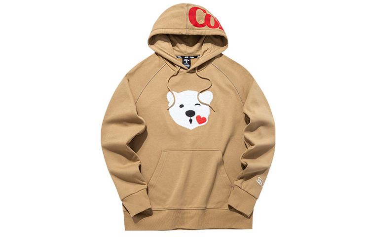 Anta Coca-Cola Brown Hoodie Animal Print Pullover Casual Series 152148703-1