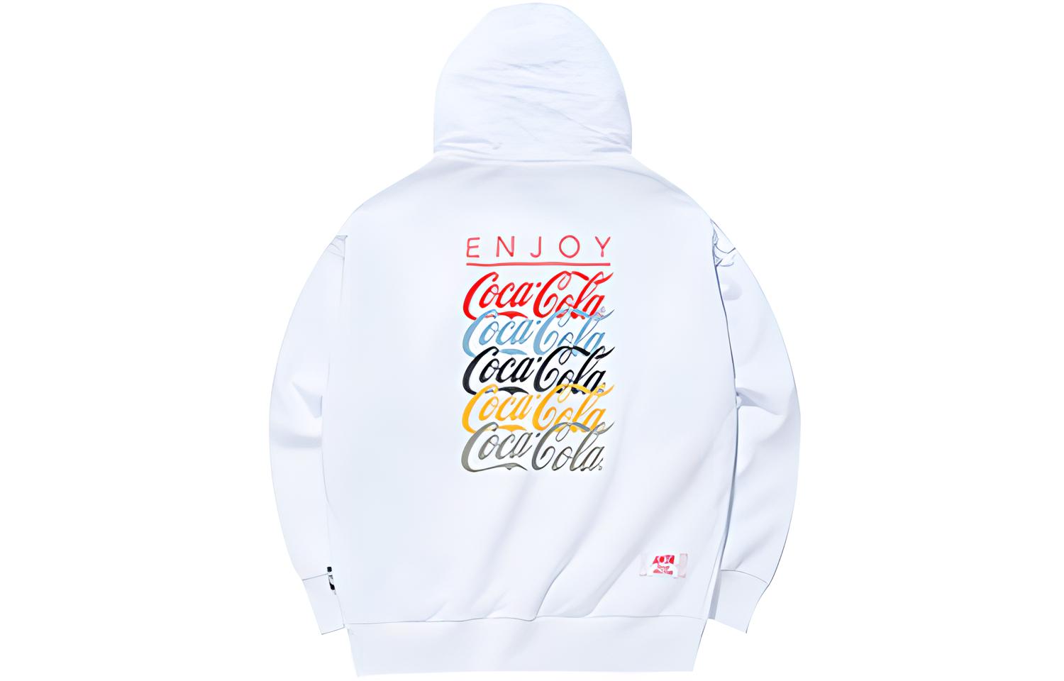 Anta Coca-Cola Collab Letter Print Hoodie Pullover White - Lifestyle Series 952139711-1