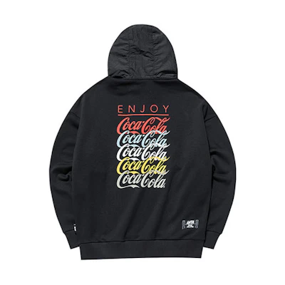 Anta Coca-Cola Collaboration Letter Print Hoodie Black ( Lifestyle Series) 952139711-4