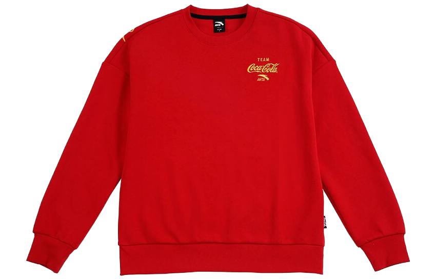 Anta Coca-Cola Red Sweatshirt with Back Letter Print 952139712-2