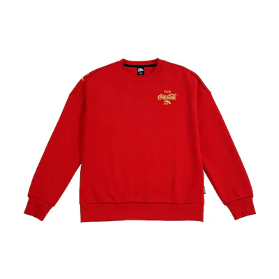 Anta Coca-Cola Red Sweatshirt with Back Letter Print 952139712-2