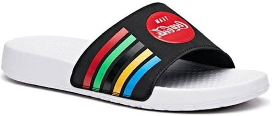 Anta x Coca Cola Outdoors Slides 'Black Multi-Color' 912036966-8 Shop Anta x Coca Cola Outdoors Slides 'Black Multi-Color' 912036966-8