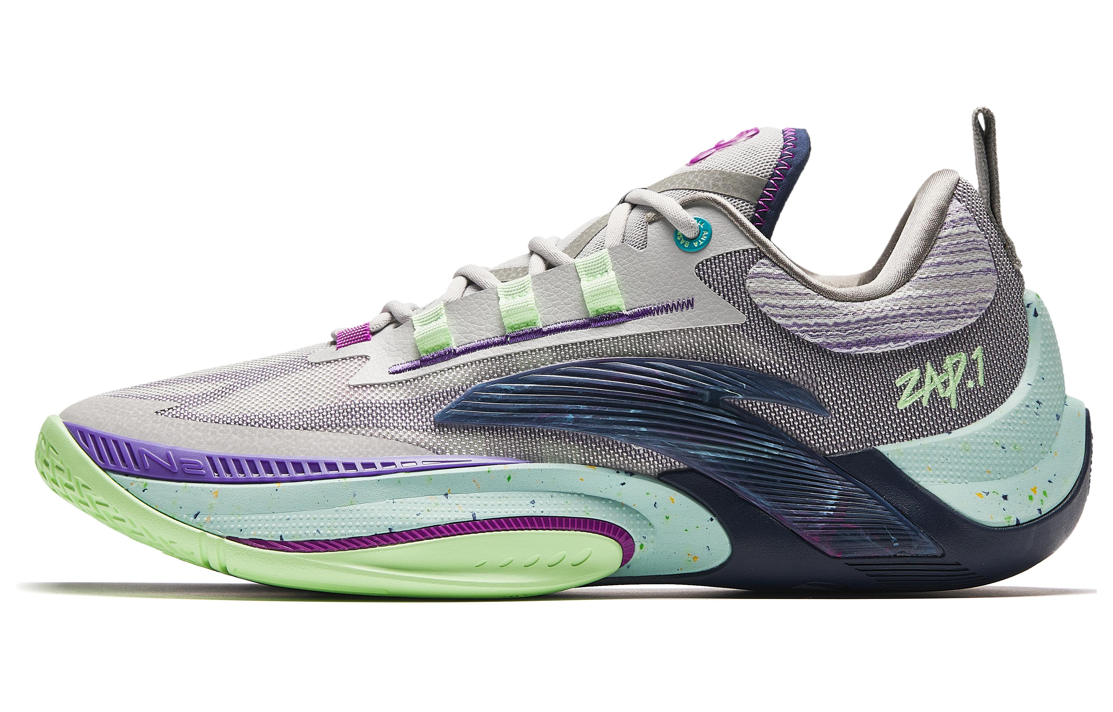 Anta x Donte DiVincenzo Instant ZAP 1 'Grey Purple Green' 912411110Q-6