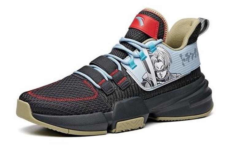 Lookbook 龙珠超 x 安踏 “特兰克斯” (2020) 龙珠超联名 减震防滑耐磨低帮篮球鞋 黑灰