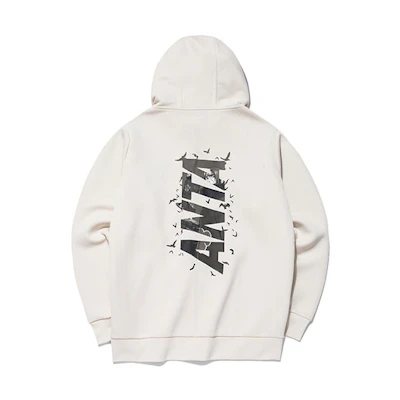 Anta Naruto Basketball Series Cartoon Logo Fleece Hoodie Jacket - Off White Men 152131726-1