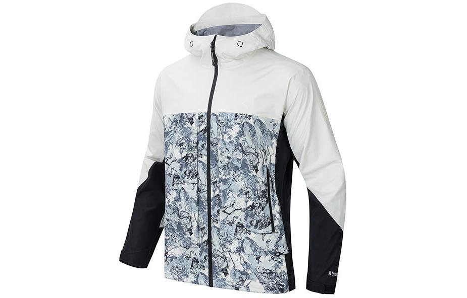 Anta National Geographic Outdoor Colorblock Hooded Jacket - White/Print 152416612-1