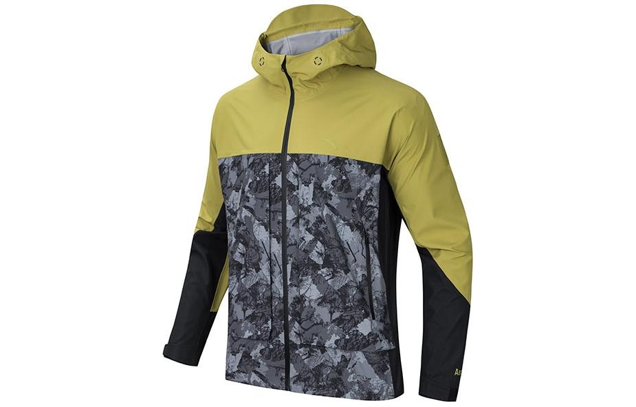 Anta National Geographic Outdoor Hooded Jacket - Green/Print, Windproof & Water-Resistant 152416612-2