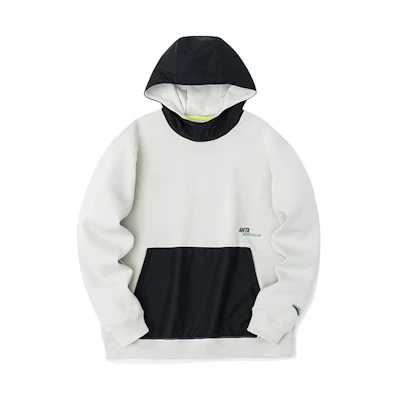 Anta Robert Geller Colorblock Logo Print Pullover Sweatshirt Men - Oatmeal Gray 152317756-1