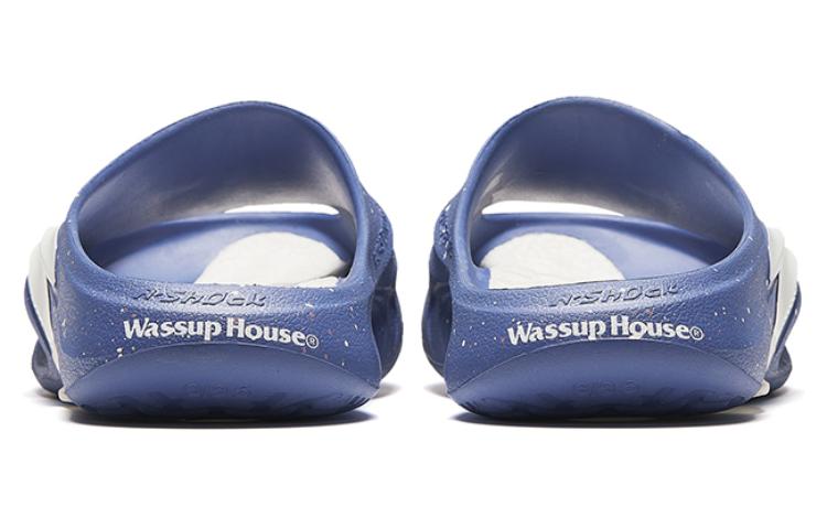 Shop 安踏 x WASSUP 氮氣拖鞋 "藍白" 912411801-1