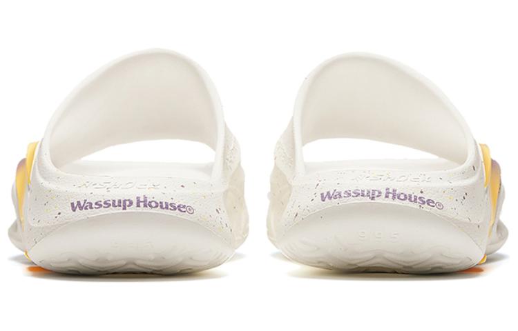 Shop 安踏 x WASSUP 氮气拖鞋 '白黄紫' 912411801-3