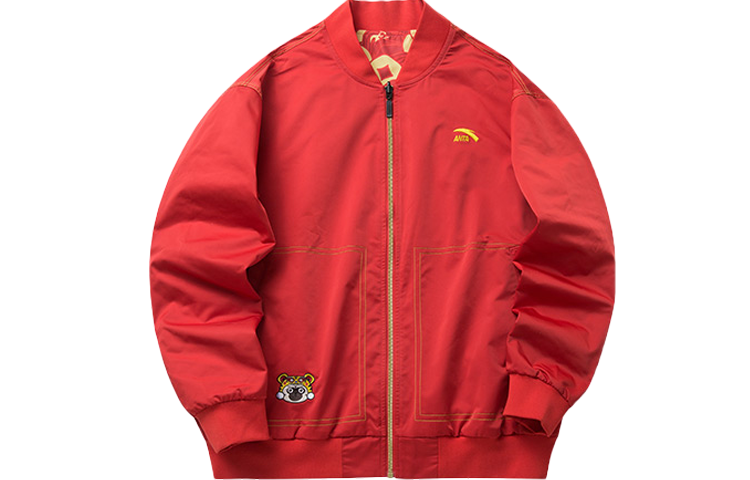 Anta Wuhuang Wanshui Reversible Logo Red Bomber Jacket - Lunar New Year Edition 152218606