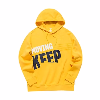 Anta Yellow Logo Print Pullover Hoodie - Casual Sportswear Series 152138722-4