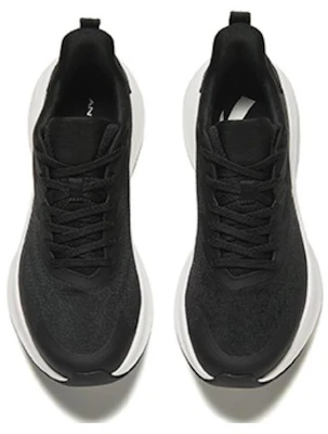 Anta安踏 雲蹤 圓頭繫帶簡約 減震耐磨 低筒 跑步鞋 男款 黑色 Lookbook Anta安踏 雲蹤 圓頭繫帶簡約 減震耐磨 低筒 跑步鞋 男款 黑色