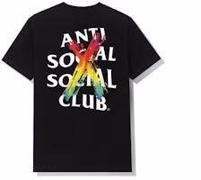 Anti Social Social Club Cancelled Rainbow Tee Black Anti Social Social Club Cancelled Rainbow Tee Black