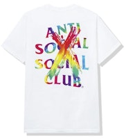 Anti Social Social Club Cancelled Rainbow Tee White