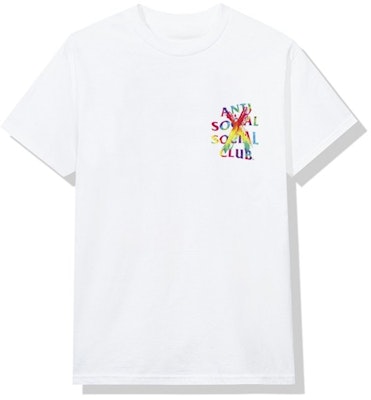 Anti Social Social Club Cancelled Rainbow Tee White Order Anti Social Social Club Cancelled Rainbow Tee White
