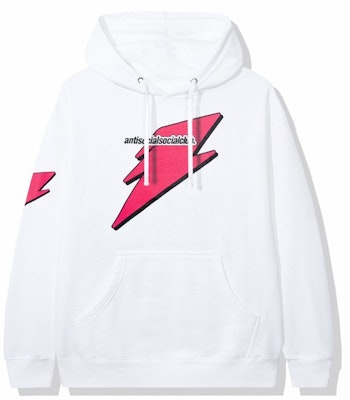 Anti Social Social Club Careless Bolt Hoodie White/Pink Order Anti Social Social Club Careless Bolt Hoodie White/Pink