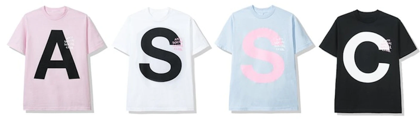 Camiseta Anti Social Social Club Catchem (Pack de 4) (FW19) Rosa/Blanco/Azul/Negro Buy Camiseta Anti Social Social Club Catchem (Pack de 4) (FW19) Rosa/Blanco/Azul/Negro