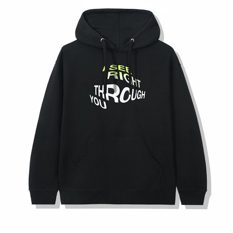 Anti Social Social Club Crystal Clear Hoodie Black