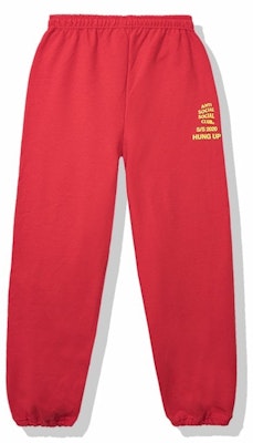 Anti Social Social Club Dialtone Sweatpants Red Buy Anti Social Social Club Dialtone Sweatpants Red