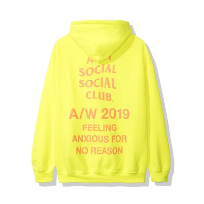 ASSC Feeling Anxious Hoodie (FW19) Neon Green