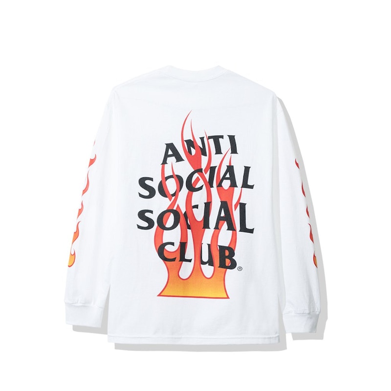 Anti Social Social Club Firebird Long Sleeve Tee (FW19) White