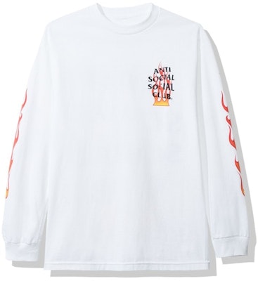 Anti Social Social Club Firebird Long Sleeve Tee (FW19) White Order Anti Social Social Club Firebird Long Sleeve Tee (FW19) White