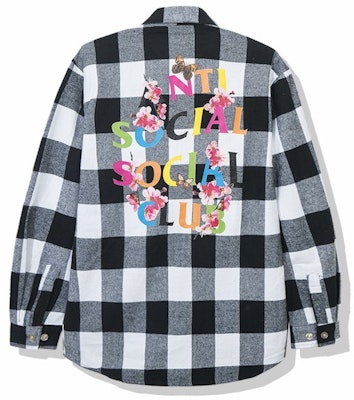 Anti Social Social Club Frantic Flannel White Buy Anti Social Social Club Frantic Flannel White