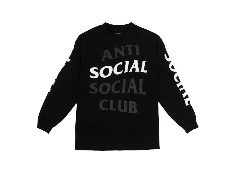 Order Anti Social Social Club Kaos Lengan Panjang Hitam Highlight 69LE-1678