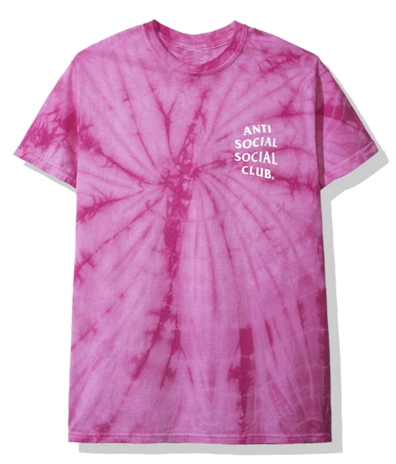 Order Anti Social Social Club Laguna Tee (FW19) Pink Tie Dye