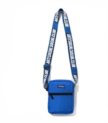 Anti Social Social Club Logo Side Bag Blue Buy Anti Social Social Club Logo Side Bag Blue