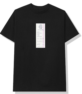 Anti Social Social Club Read Receipts Tee Black Buy Anti Social Social Club Read Receipts Tee Black