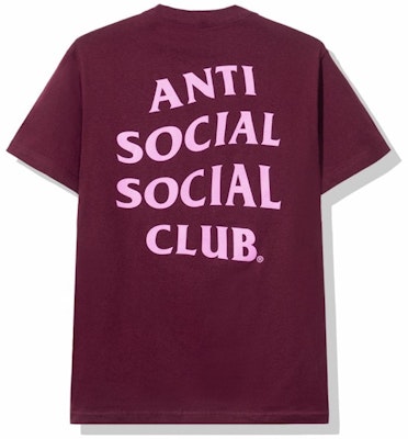 Anti Social Social Club Read Receipts Tee Maroon Order Anti Social Social Club Read Receipts Tee Maroon